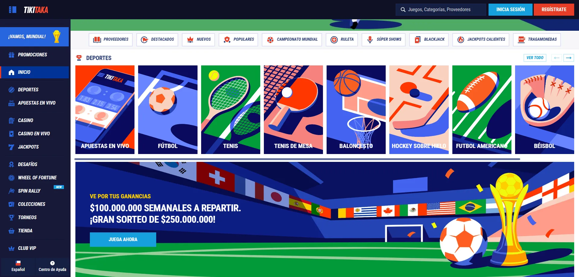 TikiTaka Casino sports