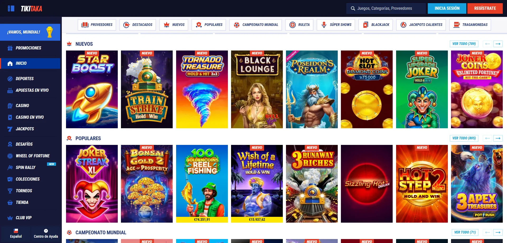 TikiTaka Casino banking